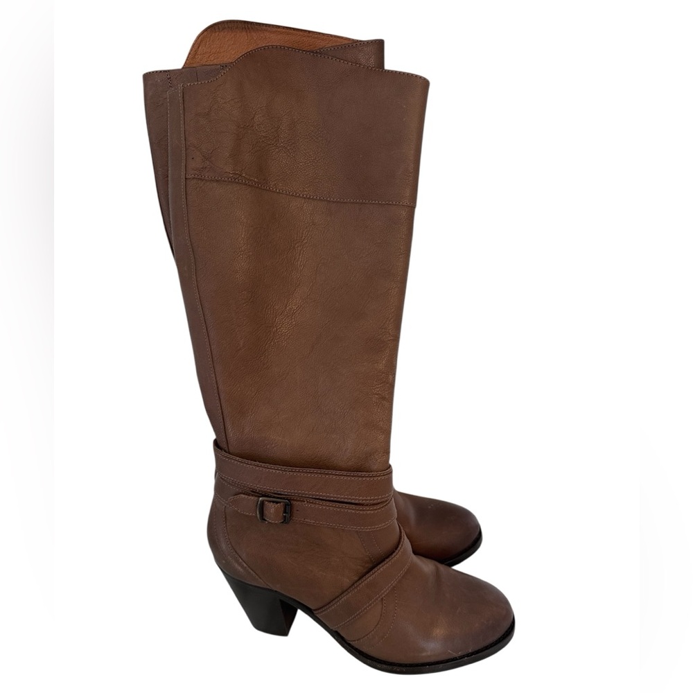 Ariat‎ Brown Heeled Knee High Boots with Western Charm Sz 8B